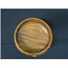 Image 3 : Vintage Wooden Presentation Calabash Bowl w/ Enameled Hawaiian Coat of Arms 11.5" Dia, 5"H