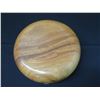 Image 9 : Vintage Wooden Presentation Calabash Bowl w/ Enameled Hawaiian Coat of Arms 11.5" Dia, 5"H