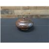Image 2 : Monarchy Era Wooden Footed Umeke Bowl w/ Lid & Decorative Turning, Circa 1865  7.5" Dia, 4.5"H