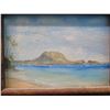 Image 2 : Mokapu Oil Painting by Mary Dorman '76, Framed 9.5" x 7.5"