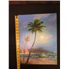 Image 8 : Hula Moon Over Diamond Head Oil on Canvas by Artist Sukjun, School of Daniel Kim Hawaii, Unframed 12