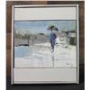 Image 1 : Alone Original Oil Painting by Hiroshi Tagami 1975, Framed 13" x 16"