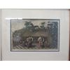 Image 2 : Original 18th Century Hand-Painted Print by Webber of Dance in Otaheite (Tahiti), Koa Framed 22" x 1