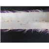 Image 12 : Hand-Sewn Hawaiian Feather Hatband Lei, Purple & White 25" x 3"W (Hat Not Included)