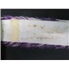 Image 13 : Hand-Sewn Hawaiian Feather Hatband Lei, Purple & White 25" x 3"W (Hat Not Included)