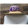 Image 3 : Hand-Sewn Hawaiian Feather Hatband Lei, Purple & White 25" x 3"W (Hat Not Included)