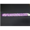 Image 8 : Hand-Sewn Hawaiian Feather Hatband Lei, Purple & White 25" x 3"W (Hat Not Included)