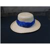 Image 4 : Hand-Sewn Hawaiian Feather Hatband Lei Circa 1935, Blue 28"x2"W (Hat Not Included)
