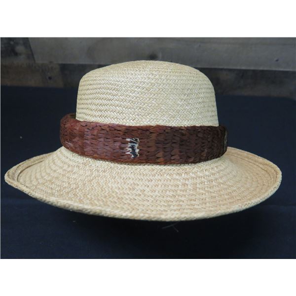 Hand-Sewn Hawaiian Pheasant Feather Hatband Lei, 22" x 1.5"W (Hat Not Included)