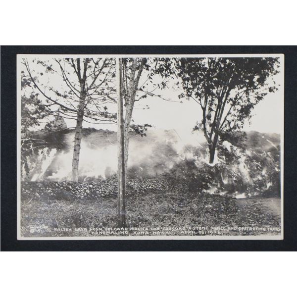 Original Photo of Molten Lava From Maunaloa, Honomalino, Kona 7" x 4.5"