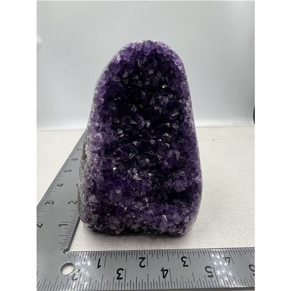 5 X 3.5 INCH  AMETHYST CRYSTAL GEODE
