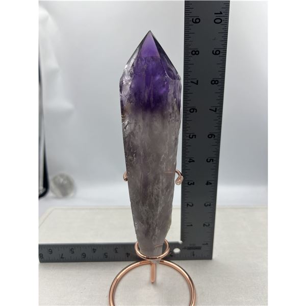 8 INCH  HIGH AMETHYST /  AMETERINE ROUGH POINT