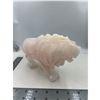 Image 4 : 10 INCH HAND CARVED PINK CALCITE LION