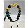 Image 1 : BRAND NEW FENG SHUI BLACK OBSIDISN WITH SAGIN PIXIU BRACELET