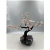 Image 4 : 8 X 8 INCH  ROSE QUARTZ GEM CRYSTAL TREE WITH AMETHYST BASE HANDMADE