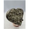 Image 2 : 4 X 3.5 INCH  PYRITE CLUSTER HEART