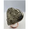 Image 3 : 4 X 3.5 INCH  PYRITE CLUSTER HEART