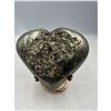 Image 4 : 4 X 3.5 INCH  PYRITE CLUSTER HEART