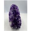 Image 3 : 4.5 X3.6 INCH POLISHED AMETHYST GEODE WITH AGATE FORMATION ON SIDES