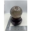 Image 1 : 95.0 MM SMOKY QUARTZ SPHERE WITH INCULSION  HIGH GRADE