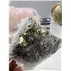 Image 5 : 2.79 INCH  CLEAR QUARTZ WITH PYRITE SPECIMEN