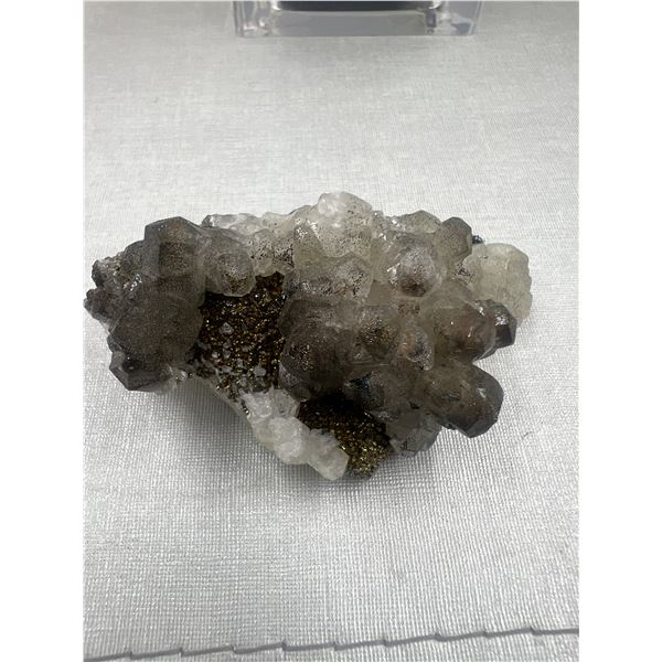 2.9  INCH CLACITE WITH PYRITE SPECIMEN