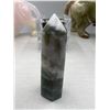 Image 2 : 3.5 INCH MOSS AGATE WITH DRUZY TOWER
