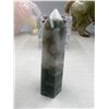 Image 3 : 3.5 INCH MOSS AGATE WITH DRUZY TOWER