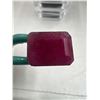Image 1 : 7.67 CT NATURAL RUBY  EMERALD CUT WITH INSURANCE REPLACEMENT  VALUE $4000 CERTIFICATION