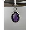 Image 2 : 6.14 CT NATURAL AMETHYST SILVER PENDANT OVAL CUT CERTIFICATION