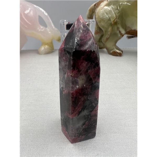 2.7 INCH NATURAL RHODONITE CRYSTAL TOWER