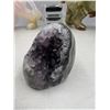 Image 3 : 2.5 INCH  AMETHYST WITH GREEN AGATE GEODE POLISHED