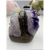 Image 1 : 2.7 X 2.9 INCH NATURAL DOUBLE FORMATION  AMETHYST GEODE POLISHED