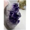 Image 5 : 2.7 X 2.9 INCH NATURAL DOUBLE FORMATION  AMETHYST GEODE POLISHED