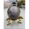 Image 5 : 2.09 INCH  53.1 MM FLOWER AGATE SPHERE