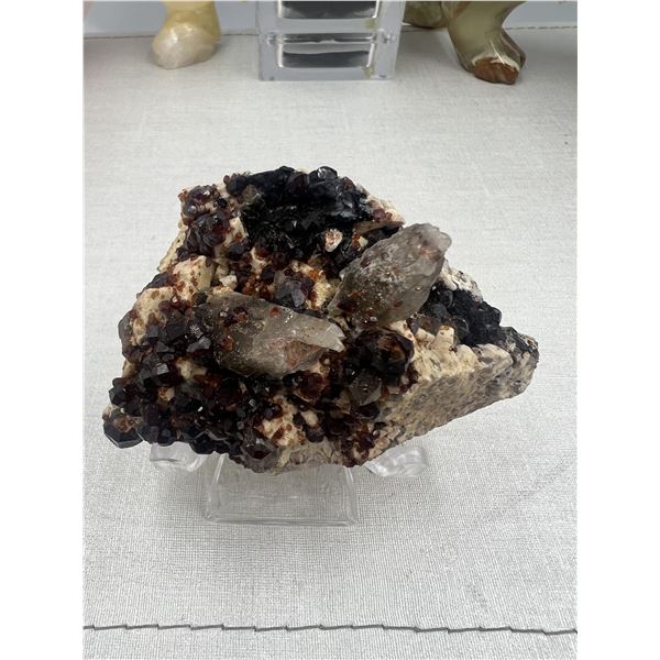 2.9 INCH NATURAL RED GARNET ON MATRIX SPECIMEN