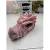 Image 3 : 2.7 INCH  PINK OPAL DRAGON SKULL