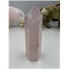 Image 1 : 3.7 INCH  ROSE QUARTZ WITH INCLUSION TOWER