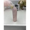 Image 2 : 3.7 INCH  ROSE QUARTZ WITH INCLUSION TOWER