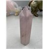 Image 3 : 3.7 INCH  ROSE QUARTZ WITH INCLUSION TOWER