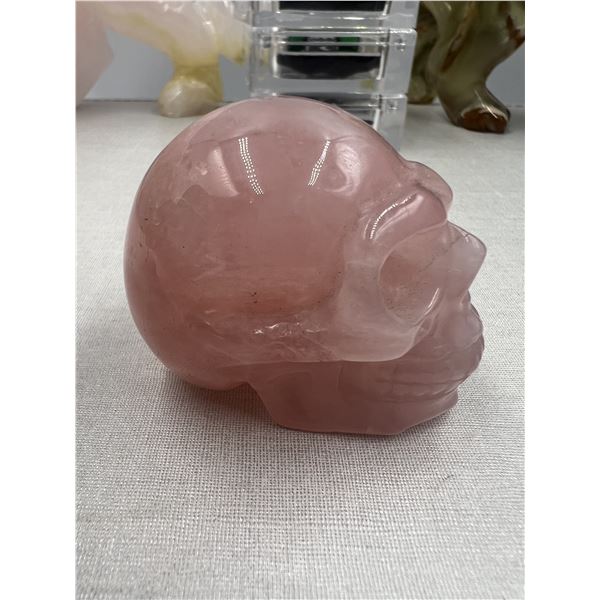2.0 INCH ROSE QUARTZ SKULL