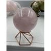 Image 1 : 2.2 INCH  57.9 MM  ROSE QUARTZ SPHERE