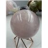 Image 3 : 2.2 INCH  57.9 MM  ROSE QUARTZ SPHERE
