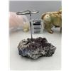 Image 1 : 4.6 INCH HIGH GRADE AMETHYST CANDLE HOLDER