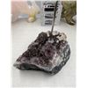 Image 4 : 4.6 INCH HIGH GRADE AMETHYST CANDLE HOLDER