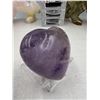 Image 5 : 2.1 INCH  AMETHYST  CRYSTAL HEART(GOOD AURA SHINE)