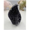 Image 1 : 3.1 INCH BLACK AMETHYST GEODE FLAME (BEAUTIFUL WITH SHINE)