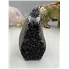 Image 1 : 4.1 INCH BLACK AMETHYST GEODE FLAME (BEAUTIFUL SHINE)