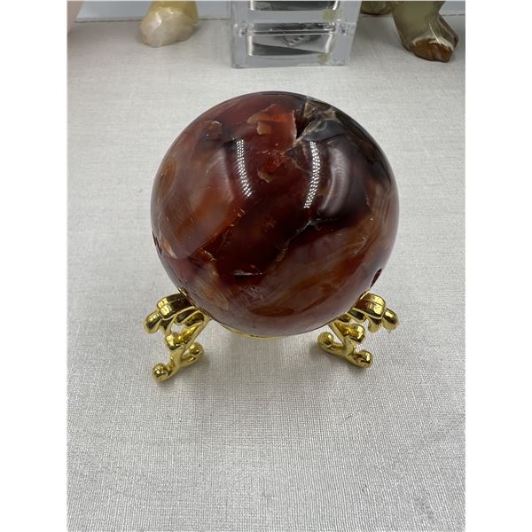 1.7 INCH RED CARNELIAN SPHERE(GOOD QUALITY )