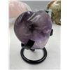 Image 2 : 2.2 INCH AMETHYST CRYSTAL HEART { HIGH GRADE )